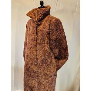 Lululemon Lab Textured Fleece Coat in Diamond Dye Dusty Bronze Pelt, Size 8